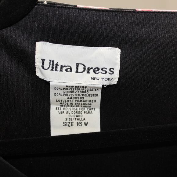 Vintage Chiffon Floral Midi Dress Layered Dress Size 16W - Picture 11 of 11